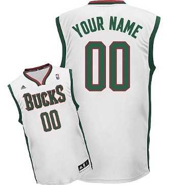 Men & Youth Customized Milwaukee Bucks White Jersey->customized nba jersey->Custom Jersey